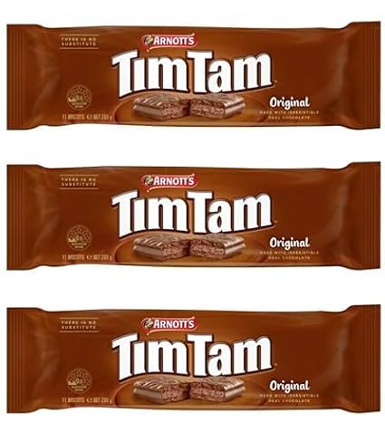 Tim Tam Original Chocolate Biscuits (Pack Of 3 x 200g EA) A unique delicious aussie made & loved ... Imported From Australia