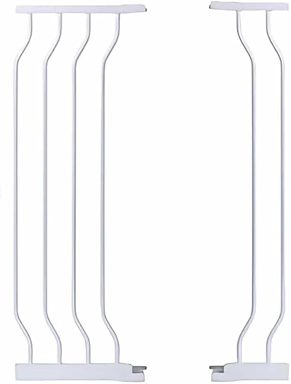 COMOMY Gate Extension with Adjustable Cat Door, 4.7 in and 9.4 in, White