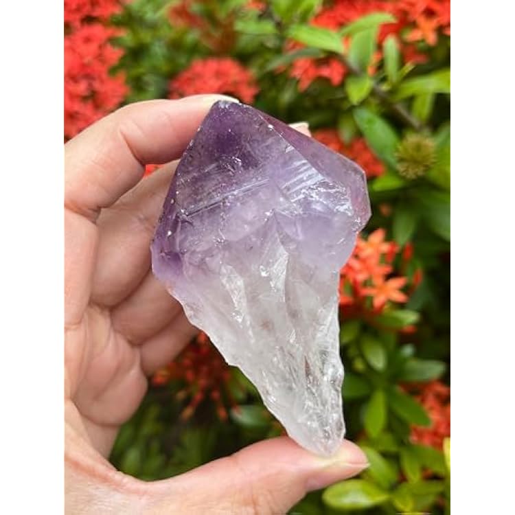 GAF TREASURES Extra Large Amethyst Point, Natural Amethyst Point, Raw Amethyst Point Healing Crystals 4-6 oz