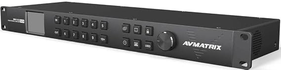 AVMATRIX MMV1630 Compact 1RU 16-Channel 3G-SDI Multiviewer with 16x16 3G-SDI Matrix Switcher, 2-3G-SDI & 1xHDMI Multiview Scaling Outputs with Audio, DC 12V 5A Power Adapter x2