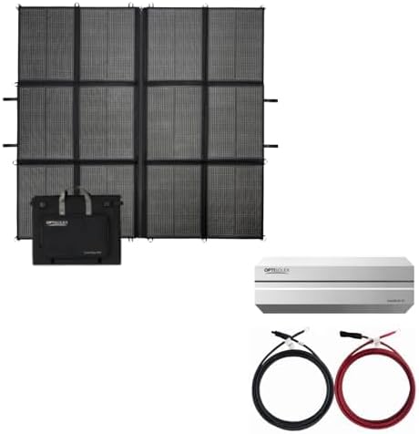 440W Portable Solar Panel Kit | 440W Foldable SolarBag + SolexBrick S1 50A MPPT Solar Charge Controller + 20 Foot 8AWG MC4 to O Ring Extension Cable | for RV, Camping, and Emergency Use