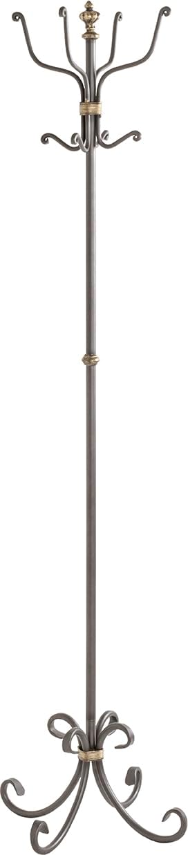 HAKU Möbel Garderobenständer anthrazit Standgarderobe Metall - Maße: H 180 x Ø 46 cm Style: Art Deco