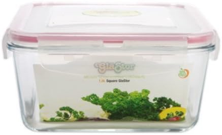 Glass Food Storage Container by Glaslife, 34 Oz Square