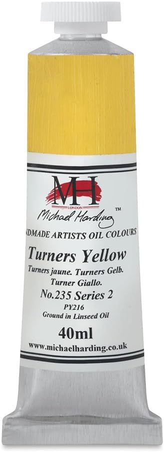 Michael Harding Artists Oil Color - Turners Yellow, 40 ml tube