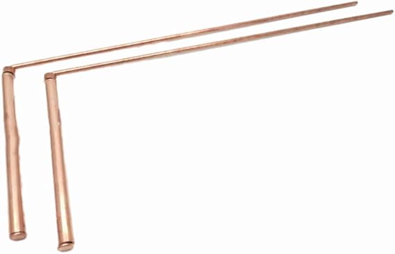 StarRing 2 PCS Copper Dowsing Rods Kit,99.9% Copper Detector Rods Metal Detector Rod For Water Treasure Hand Finding Tools, Water Divining Rods Detector Rod (B-Flat Bead)