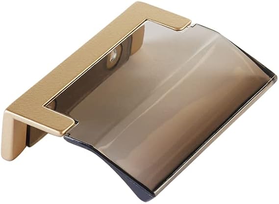 Schaub 323-SSB SM Positano Collection 1-1/4 in. (32mm) Edge Pull, Signature Satin Brass/Smoke