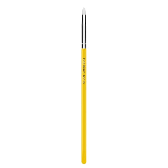 Bdellium Tools Professional Makeup Brush - Studio Series 718 Tiny Pencil - With Soft Synthetic Fibers, For Detailed Application around Eyes (Yellow, 1pc)