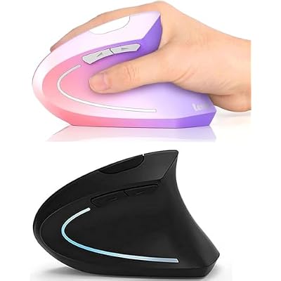 Lekvey Ergonomic Mouse Black  Ergonomic Mouse Pink to Purple