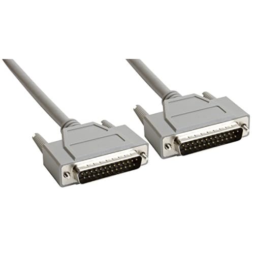 Amphenol CS-DSDMDB25MM-015 25-Pin DB25 Deluxe D-Sub Cable, Shielded, MaleMale, 15, Gray