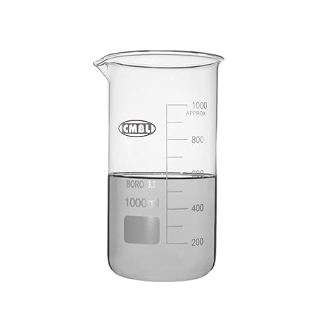 1000mL Glass Beaker,1Litre Tall Form Beakers,Lab Borosilicate 3.3 Glassware