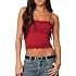 Women's Y2K Sexy Spicy Girl Style Camisole Vest with lace lace and Exposed Navel Solid Color top