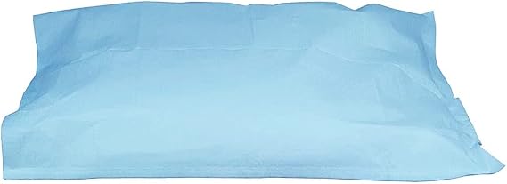 BodyMed Disposable Pillowcases (Tissue/Poly) Disposable Pillow Cases Medical Paper Pillowcases Case of 100 21" x 30" Blue