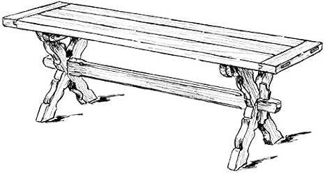 Project Paper Plan to Build Sawbuck Bench - Material Not Included