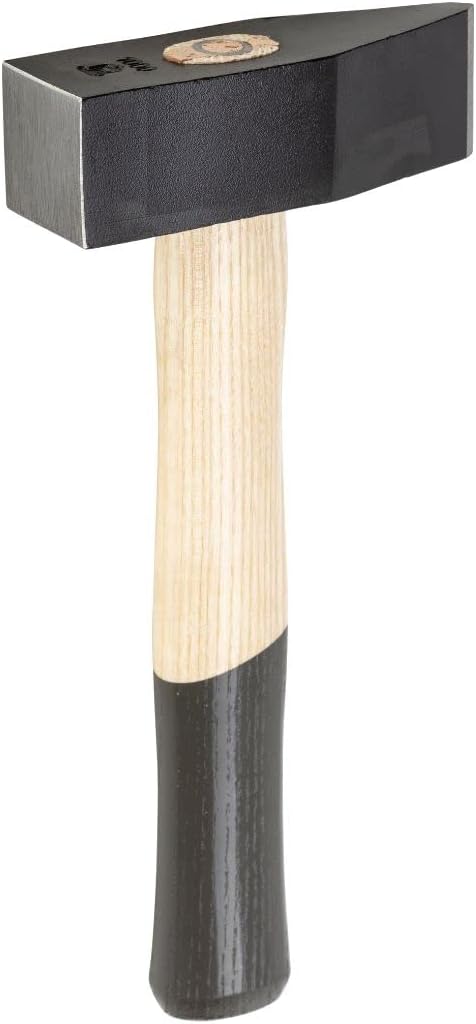 Picard Stone Sledgehammer 1000g Hardscaping & Masonry Tool, Black Powder-Coated Alloy Steel Head, Dual Curved Ash Wood Handle, Ring Wedge Fixture for Secure Connection 0005991-1000