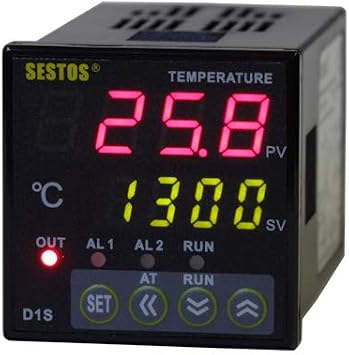 Digital Temperature Controller D1S-VR-220 AC100-24V, Control Range -50~1300 C (K Sensor) Indication and Control, Alarm 1: Relay Accuracy 0.1 C, 0.2% FS, Output: Voltage 12V for SSR