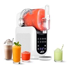Slushie Machine for Home 64 oz | Frozen Drink Machine with 6 Preset Programs | No Ice Needed | LED Display | Perfect for Milkshakes, Margaritas, Smoothies, Frappes and More [White]