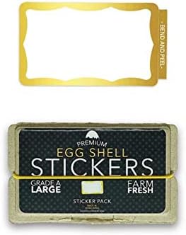 Egg Shell Stickers 50-Pack - Gold Wavy Border Blanks Pack