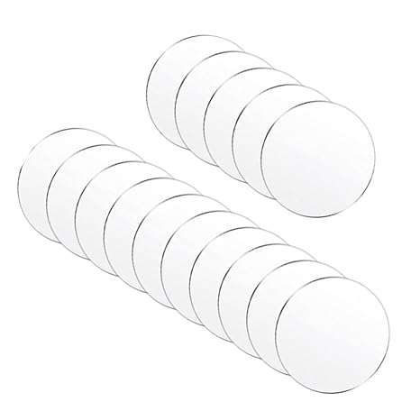 Pack of 15 Round Clear Acrylic Discs 6 cm for DIY Art Projects Painting and Decoration Transparent Acrylic Panels