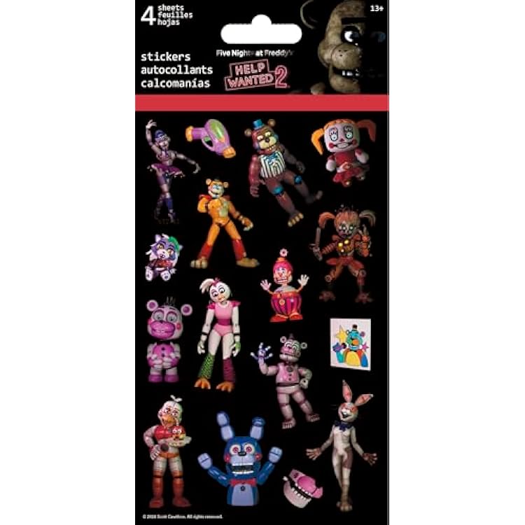 Five Nights at Freddy's: Help Wanted 2 Standard Stickers - 4 Sheet