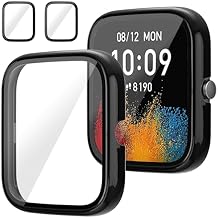 Screen Protector for Amazfit GTS 4 Mini Smartwatch, 2-Pack Hard PC Bumper Full Face Cover Protective Case Accessories for GTS 4 Mini Men Women