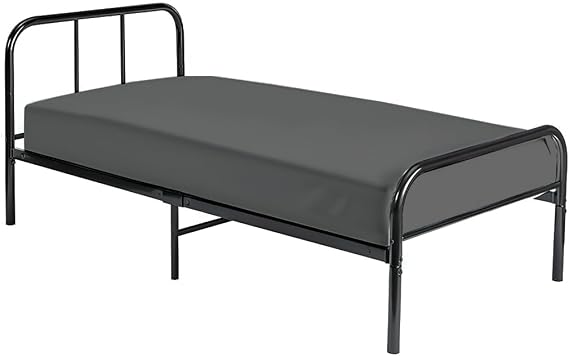 Cot Fitted Sheet 25 x 75, 100% Egyptian Cotton, Dark Grey