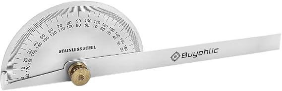 Stainless Steel Protractor 0-180 degrees Machine Tools ((Degree Protractor))