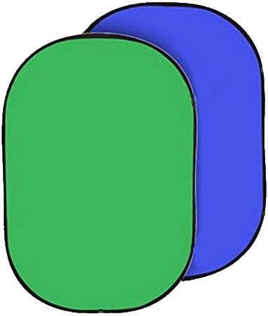 ePhotoInc 5' x 7' Photo Collapsible CHROMAKEY Green Blue Background 2 in 1 Backdrop Panel T57BG