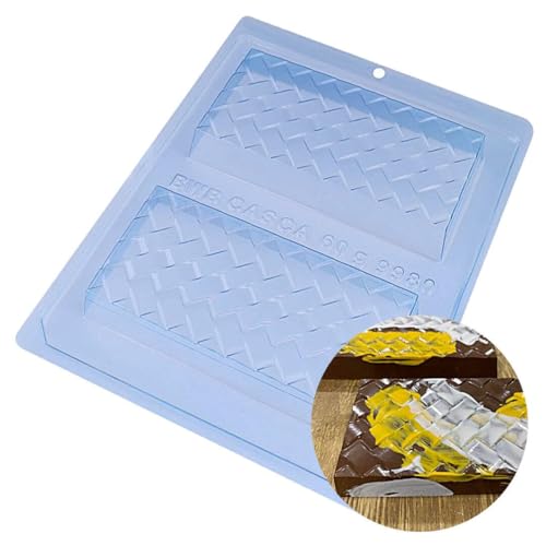 Basket Weave Pattern Bar 3-Part Chocolate Mold BWB