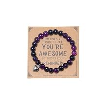 Inspirational Bracelets for Women Natural Stone Healing Relaxation Chakra Bracelet Gifts for Birthday Christmas Mothers day Valentines Thanksgiving Teacher Appreciation Gifts for Her Mom Best Friend Sister Men