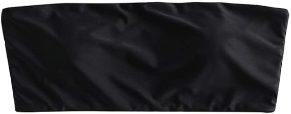 ZAFUL Women's Bandeau Bikini Top Strapless Solid Color Bathing Suit