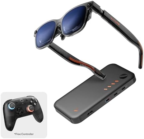 VITURE Luma Ultra XR Glasses & Pro Mobile Dock, First-Ever Immersive XR Experience for Switch 2, Co-op Stream, Charging While Playing, for Switch, Handhelds, Fire TV, Neckband, All HDMI/USB-C Inputs