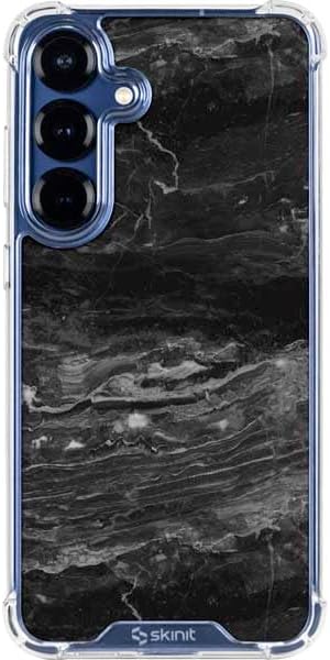 Skinit Clear Phone Case Compatible with Galaxy S25 Plus - Crystal Black Design