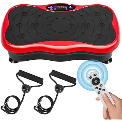Home Vibration Plate for Lymphatic Drainage, Vibration Plate Exercise Machine with LED Screen Adjustable 99 Speed & 4 Mode - Vibration Plates for Workouts Max Bearing 300Lbs