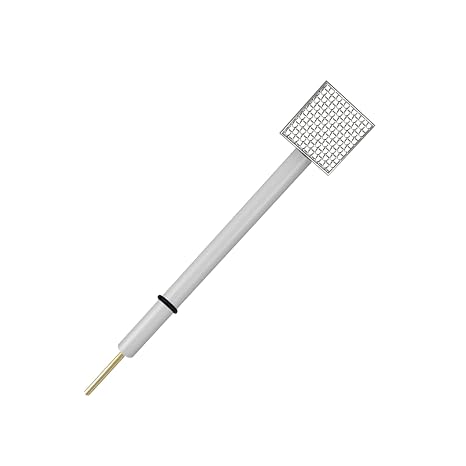 TEN-HIGH Platinum Mesh Electrode 10mm x 10mm x 52mm, 99.99% Purity Pt Electrode, Electrochemistry Electrolytic Analysis Pt Electrodes with Platinum Mesh Sheet and PTFE Body