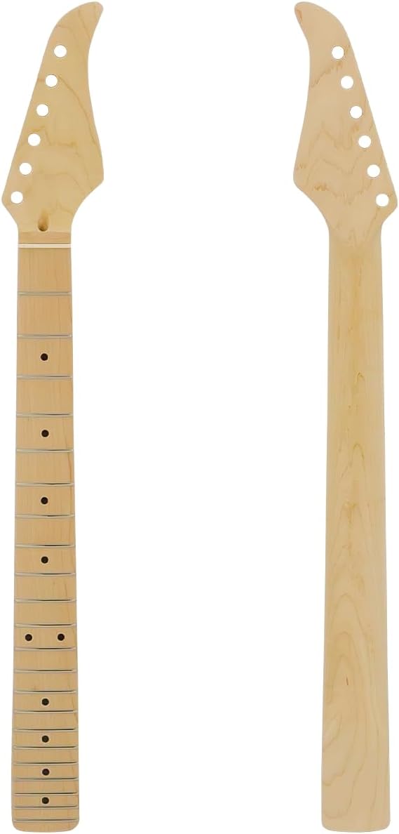 Electric Guitar Neck for ST Style Guitar 22 Fret 25.5 Inch Maple Neck Maple Fingerboard Replacement Parts Bolt on (Maple)