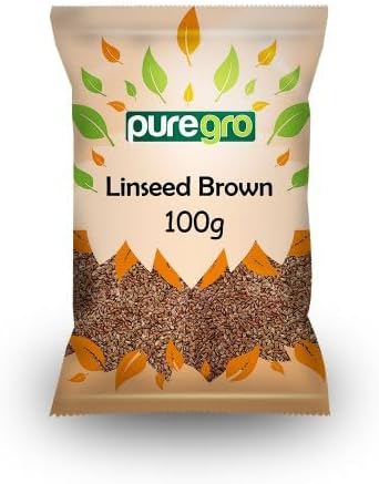 Puregro Brown Linseed 100g | PACK OF 1 | Flaxseed | Oilseed Flax | Alsi | Premium Quality Product.