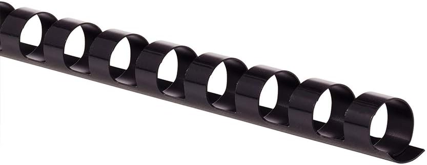 GBC Binding SpinesSpiralsCoils, 38, 55 Sheet Capacity, CombBind, Black, 100 per Box 4000044G