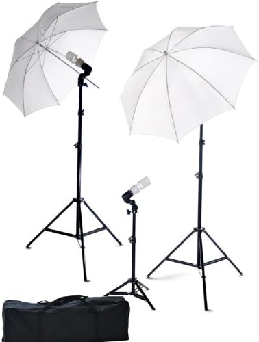 ephotoinc ePhoto Photography Video Portrait Studio Light Kit Photo Umbrella Continuous Lighting Kit with Carrying Case DK3B