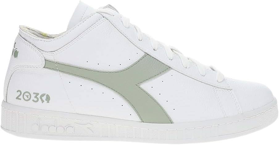 Diadora Mens Game Row Cut 2030 Lace Up Sneakers Shoes Casual - White