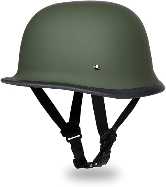 Daytona Half Shell German Motorcycle Helmets, DOT Approved for Superior Safety and Style Comfortable, Durable, and Perfect for Riders Who Want a Retro Look with Modern Protection Standards