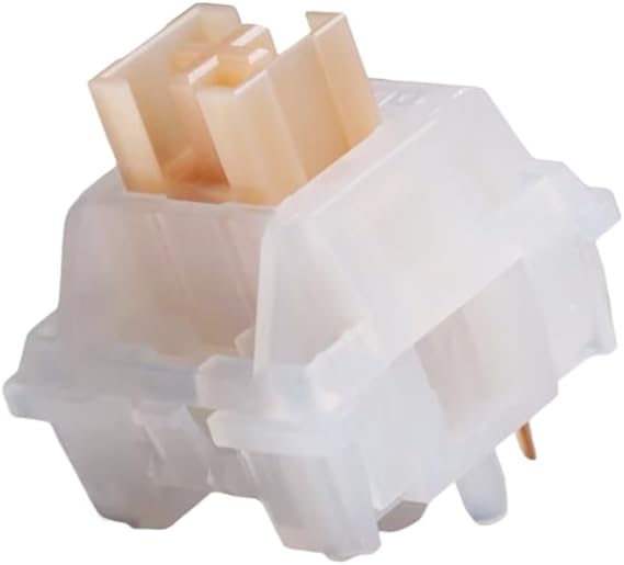 Outemu Silent Yellow Jade V2 Switch, 5Pin Pre-Lubed Silent Thocky Tactile Switch For Custom Mechanical Keyboard(30PCS)