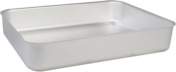 Heavy Duty Hard Aluminium Baking Pan - Professional Catering Grade Oven Tray for Cooking, Roasting & Baking with Fast Even Heat Distribution - 70mm Deep - 14.5in x 10.5in x 2.75in - 5.6L