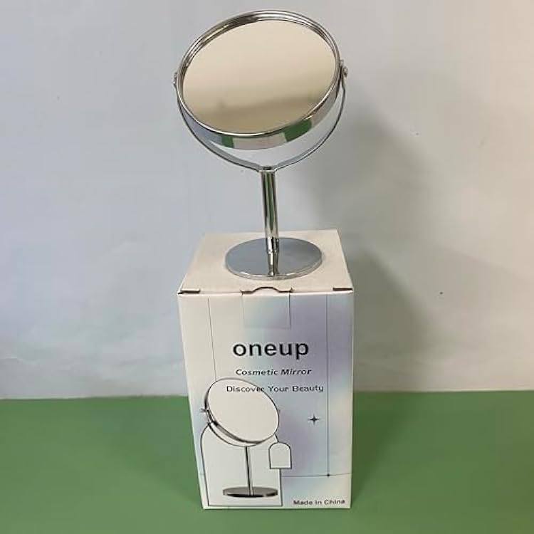 oneup Cosmetic Mirror Portable Table Desk Counter top Mirror Bathroom Shaving Mirror, C52783