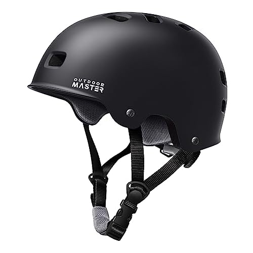 OutdoorMaster Skateboard Cycling Helmet - Two Removable Liners Ventilation Multi-Sport Scooter Roller Skate Inline Skating Rollerblading for Kids, Youth & Adults