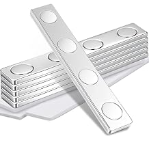 MAGXCENE Strong Rare Earth Neodymium Magnets, 6 Pack Unbreakable Strong Magnets Self-Adhesive Heavy Duty Bar Magnet for Tool Storage Office Kitchen Home, 2.3'' x 0.4''x 0.08''