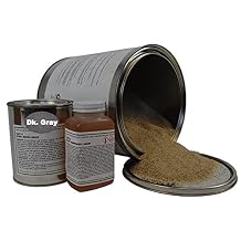 QuestMark 2105 Standard Epoxy Concrete Floor Patch and Resurfacer - Fill and Repair Cracks, Holes, Pits and Spalling (1 Gallon, Dark Gray)