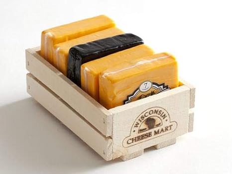Cheddar Cheese Flight Gift Crate | (5) 8 oz Pieces Aged 1-7 Years | Premium Authentic Aged Wisconsin Cheddar Cheese Sampler | Gourmet Gift Box for Cheese Lovers