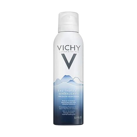 VICHY Mineralizing Thermal Water Hydrating Facial Mist, Face Spray, 5.1oz | Antioxidant facial spray that helps soothe and regenerate skin. Suitable for daily hydration and sensitive skin safe.