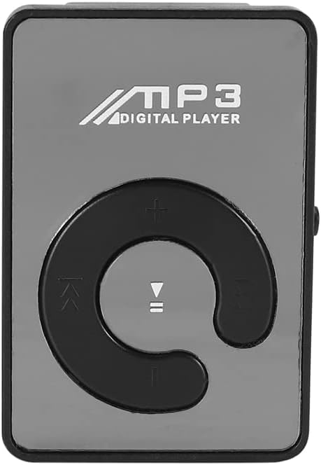 Mini Mirror Clip USB Digital Mp3 Music Player Support 8GB SD TF Card Black