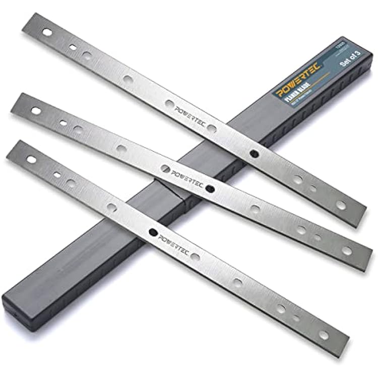 POWERTEC 13 Inch Planer Blades for DeWalt DW735, DW735X Planer, Replacement for DW7352 Planer Knives, Set of 3 12800V